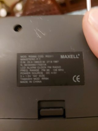 Radio sveglia digitale Maxell FM