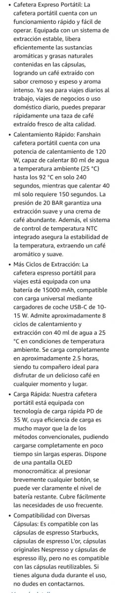 Cafetera Espresso Portátil Caps