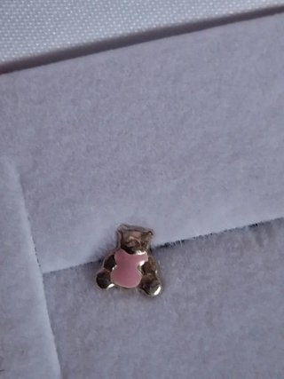Pendientes bebé con caja carrito rosa