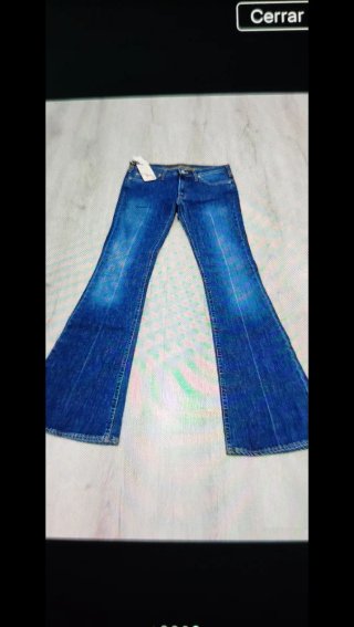 Pantalón vaquero vintage flare azul, Y2K