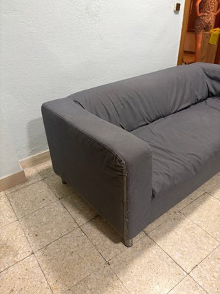 Sofá Ikea 3 plazas gris tela