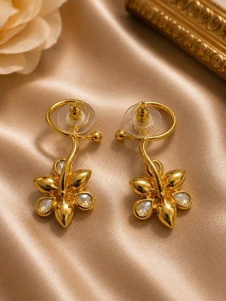Pendientes Florales Estilo Swarovski - NUEVO