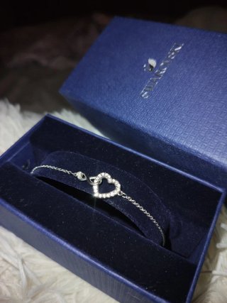Pulsera Swarovski Corazón Infinito Plata