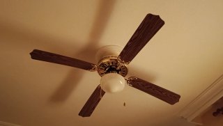 Ventilador de Techo Madera y Dorado