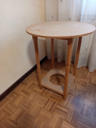 Mesa camilla redonda madera de 60 cm de diámetro