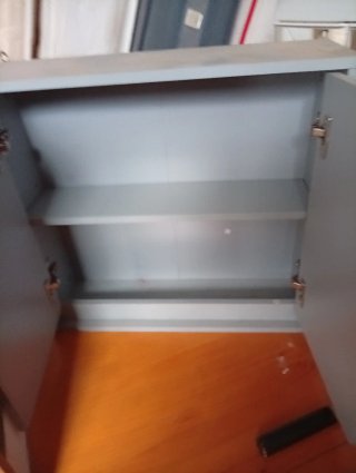 Mueble baño espejo madera y metal