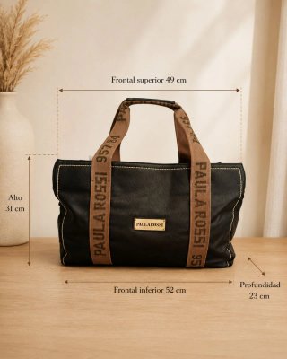 Bolso de viaje Gym Grande Negro con Bandolera