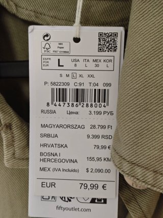 Chaqueta verde caqui claro