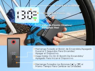 Mini bomba inflador de bicicletas nuevo a estrenar