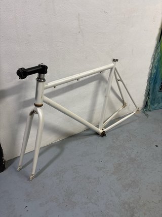 Cuadro Bicicleta Fixie Blanco