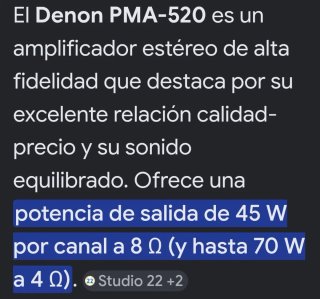 Amplificador Denon PMA-520 Negro