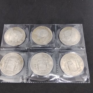🇪🇦 6 MONEDAS ALFONSO XIII 1895 PUERTO RICO