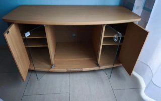 Mesa de centro madera y cristal
