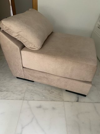 Bonito puff de tela lavable beige