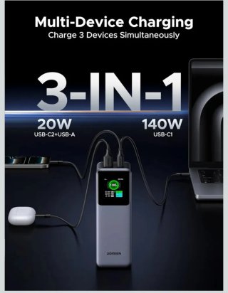 UGREEN Nexode Pro Power Bank 25000mAh 200W.