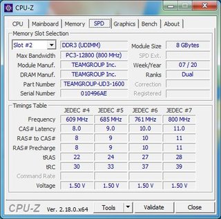 TeamGroup Kit 16GB (2x8GB) 1600MHz RAM