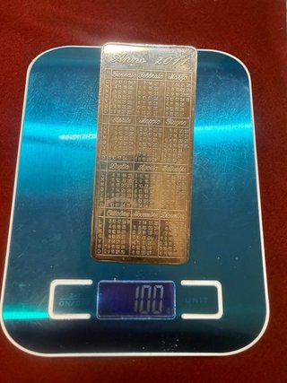 Calendario Plata pura 999 año 2011
