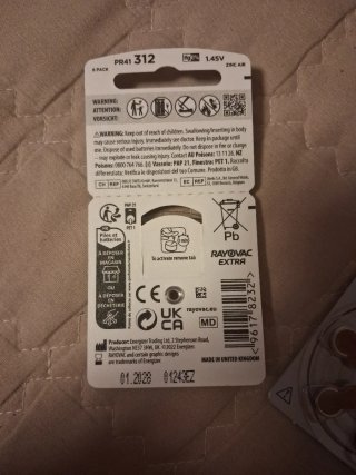 Pilas Rayovac Extra 312 (6 unidades) todos por 10€