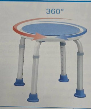 Taburete Ducha Giratorio 360°