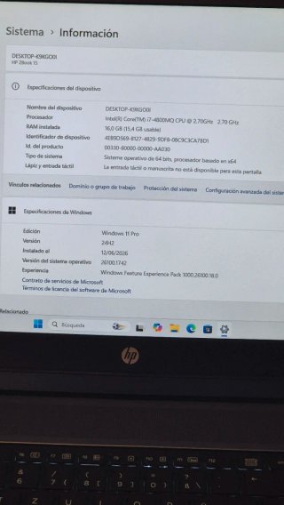 HP Zbook 15 i7-4800MQ 16Gb 320GB HD