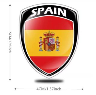 Adhesivo 3D Bandera España Escudo Moto Fuengirola
