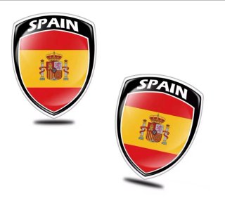 Adhesivo 3D Bandera España Escudo Moto Fuengirola