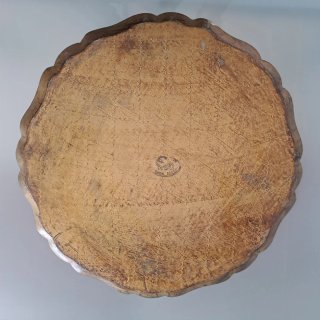 Vassoio Fiorentino Ovale Legno Dorato Arancio