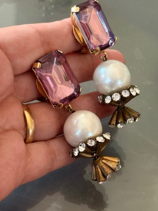 Orecchini vintage pendenti clip