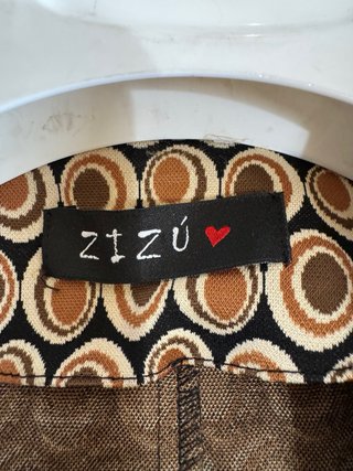 Blazer monopetto stampa retro
