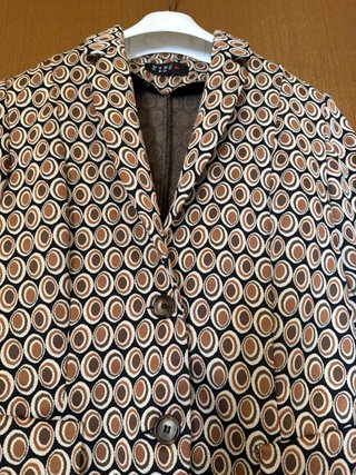 Blazer monopetto stampa retro