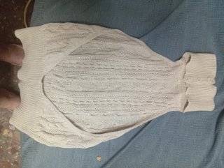 Top de punto trenzado cuello alto S