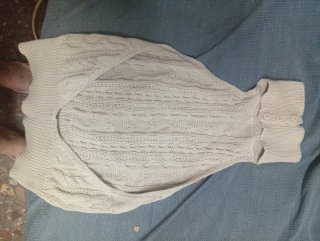 Top de punto trenzado cuello alto S