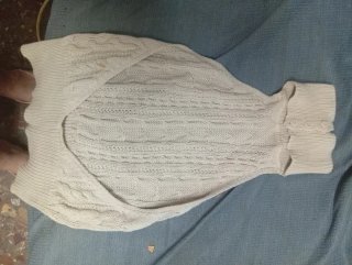 Top de punto trenzado cuello alto S