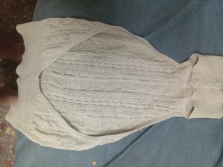 Top de punto trenzado cuello alto S