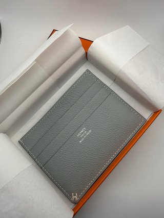 Tarjetero Hermes Gris