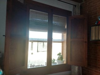 Ventanas de madera rústicas, cristales climalit