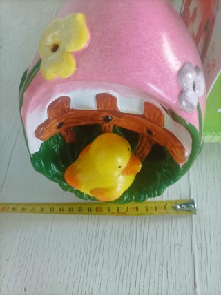 Lampada con anatroccolo in ceramica