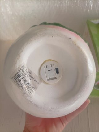 Lampada con anatroccolo in ceramica