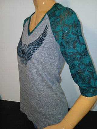 Camiseta Harley-Davidson alas y calavera