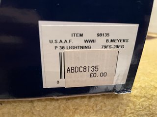 1:48 FRANKLIN MINT P-38 LIGHTNING "BOBCAT II"