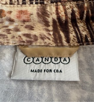 Giacca leggera vintage stampa animalier mista