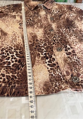 Giacca leggera vintage stampa animalier mista