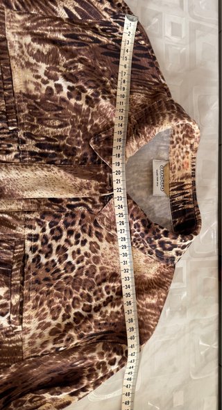 Giacca leggera vintage stampa animalier mista