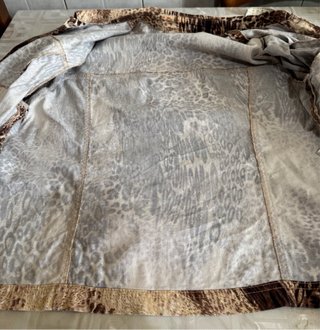 Giacca leggera vintage stampa animalier mista