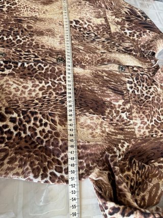 Giacca leggera vintage stampa animalier mista