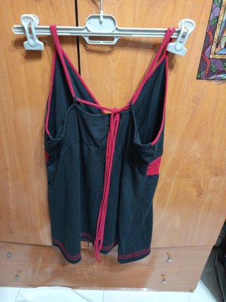 Camiseta Hippie Talla XL Negra y Roja