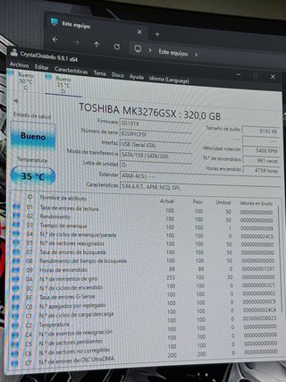 Disco Duro Externo Toshiba 320GB