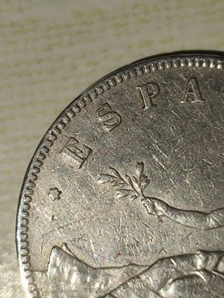 Moneda 5 Pesetas 1870 Plata 900  EBC