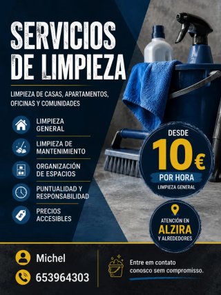 Limpieza Alzira y alrededores