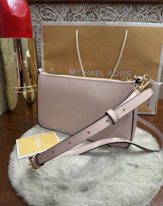 Bolso Michael Kors Rosa Cadena Dorado Nuevo